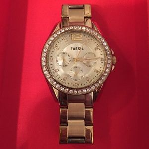 Gold Fossil Watch