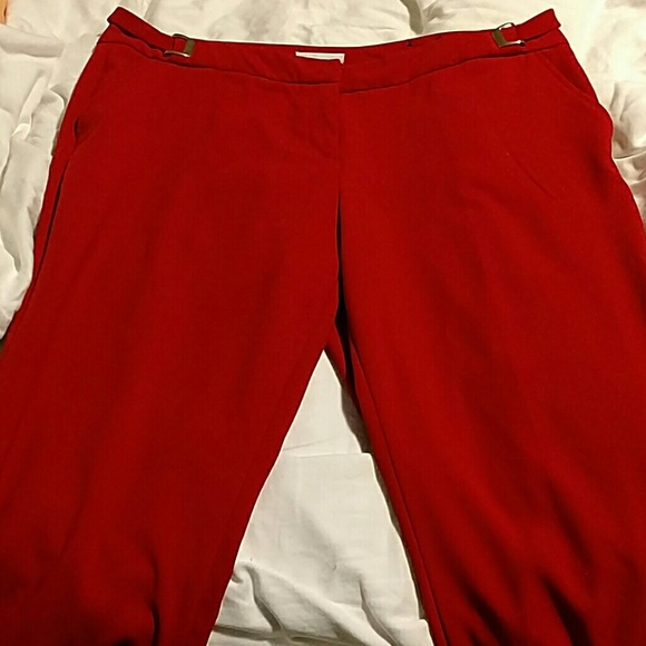 Women's red dress pants