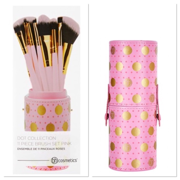 💕HPx3🌺Dot Collection - 11 Piece Brush Set-Pink - Picture 4 of 4