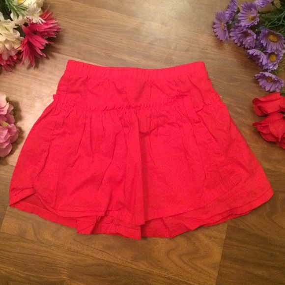 Red Ruffle Skirt
