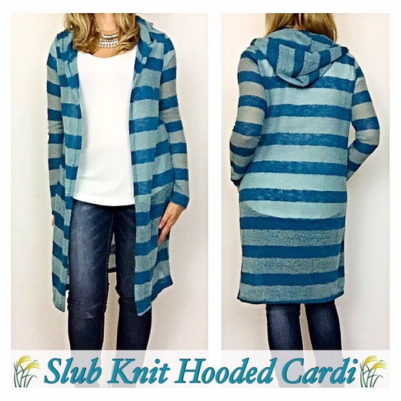 🔥SIZZLE SALE🔥Slub Striped Cardigan Knit sold - Picture 3 of 4