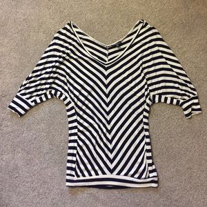 Bebe Dolman Striped Tunic Top