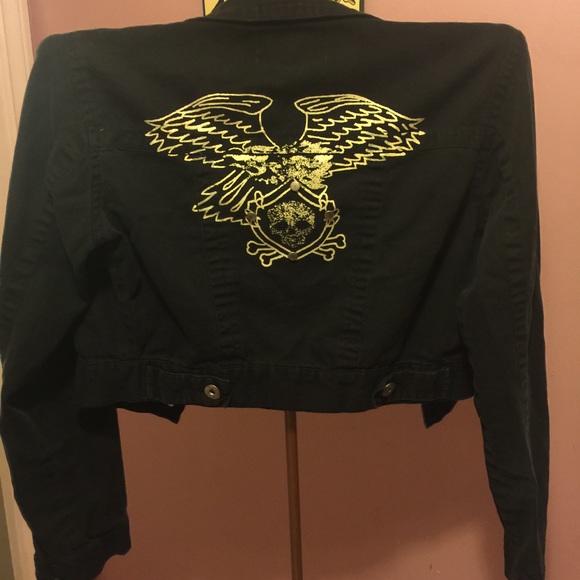 Crop Top Black Rock N' Roll Jacket
