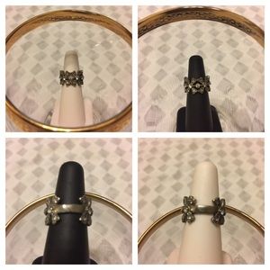 Silver Ring with Sparkling Rhinestones