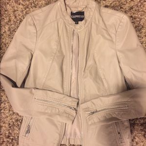 Express tan leather jacket