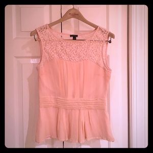 Ann Taylor pink peplum blouse
