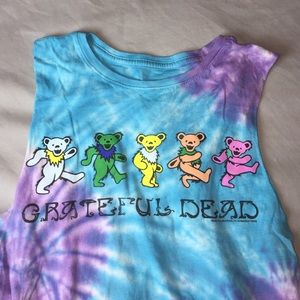 NWOT Vintage Tie Dye Grateful Dead Band Muscle Tee