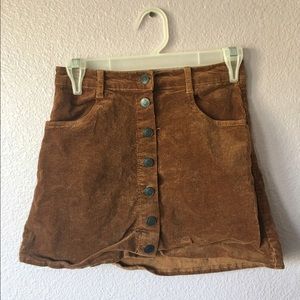 Brandy Melville Rust Brown High-Waisted Skirt