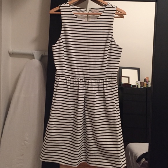 Jcrew stripe sleeveless dress