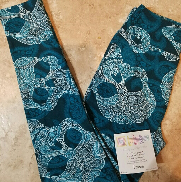 LuLaRoe Pants - Lularoe paisley skull tween halloween legging NWT