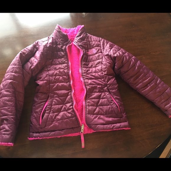 Girls North Face 6 XS reversible