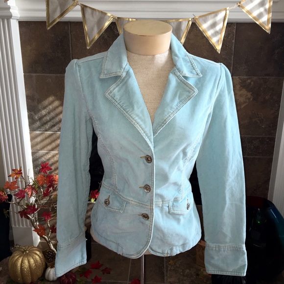 Tommy Hilfiger Jackets & Blazers - Light Teal Blue Corduroy Tommy Jeans Blazer Jacket