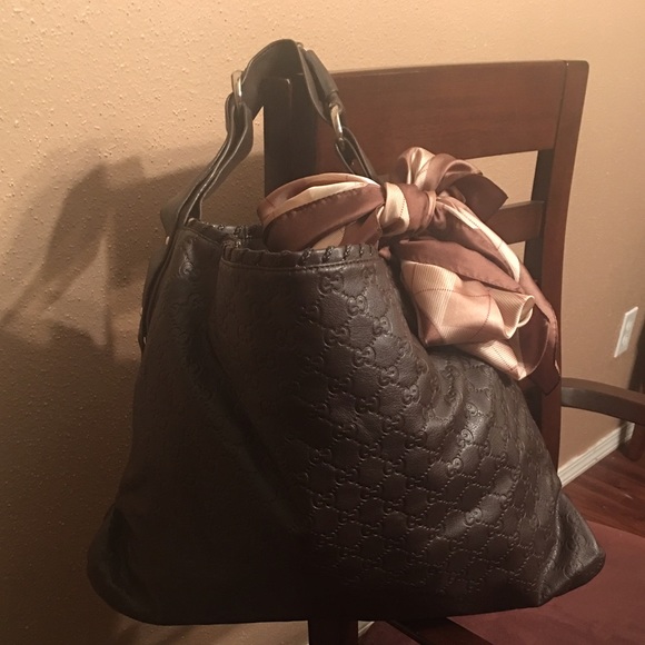 Brown large inspired Horsebit handbag