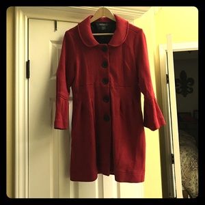 Banana Republic Red Pea Coat