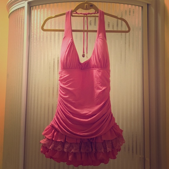 Juicy Couture Pink Ruffle Bathing Suit