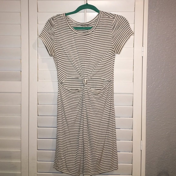 Striped cutout dress