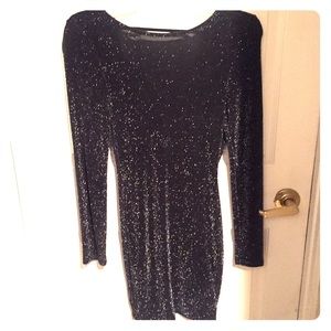 Black sparkle cocktail dress