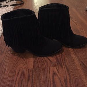 Forever 21 fringe booties