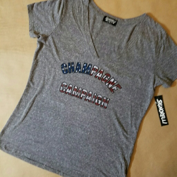 CHAMPAGNE CAMPAIGN GRAY TEE SHIRT - Picture 8 of 9