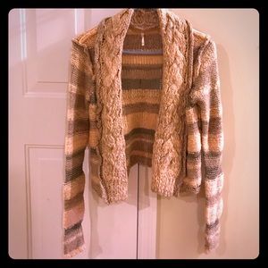 Free People Peach Knit Cardigan