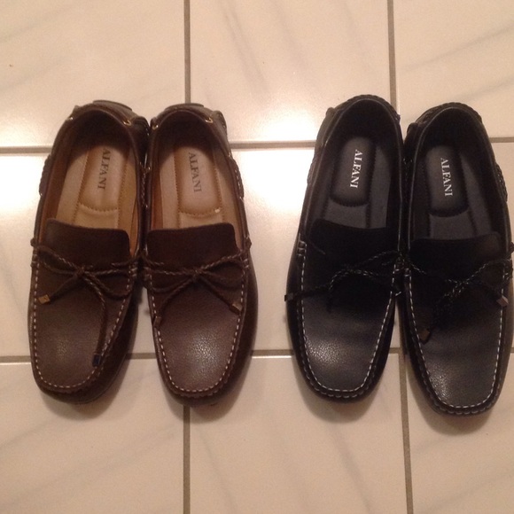 Alfani mens tie loafers sz 9.5