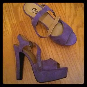 Candies light purple platform heels