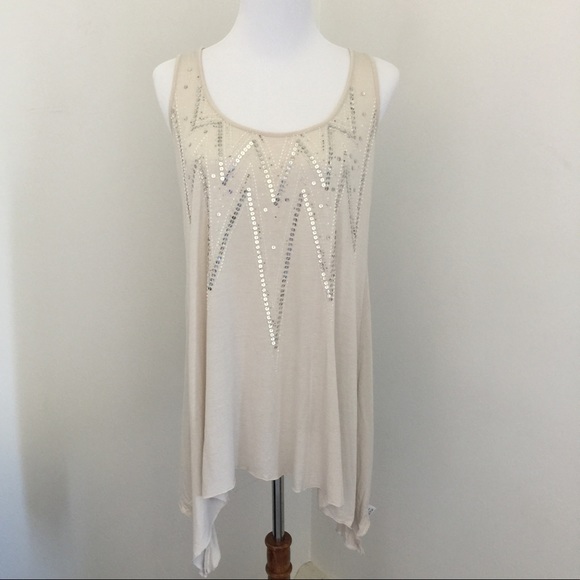 River Island Tops - River Island sequin asymmetric racerback vest (8)