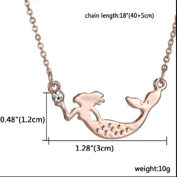 🎉HP🎈 Rose gold mermaid necklace - Picture 3 of 3