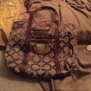Coach poppy tote