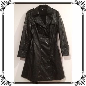 W BY WORTH Black Shimmer Rain Coat