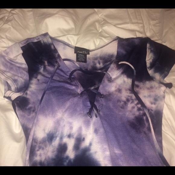 tye-dye laceup bodysuit