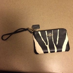 Leather Coach wristlet