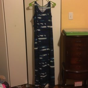 Apt. 9 Blue Palm Tree Long Tank Dress