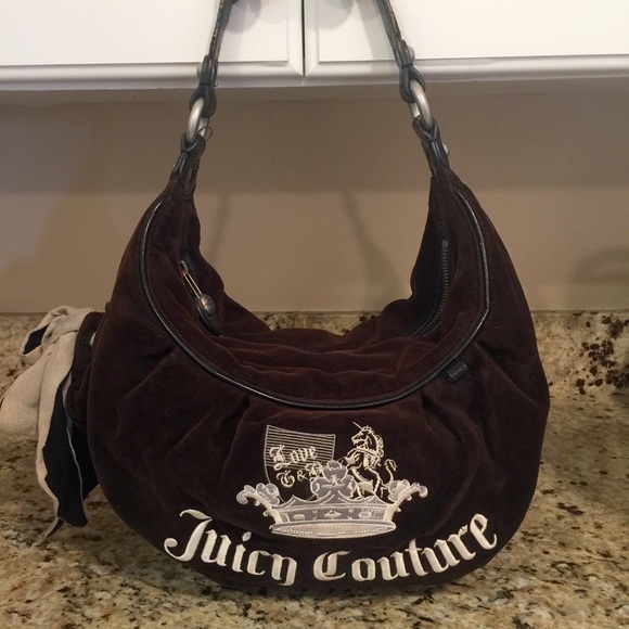 Black Velour Juicy Couture handbag