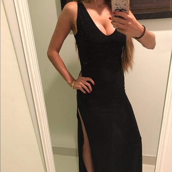 Long black, semi-formal dress