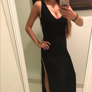Long black, semi-formal dress
