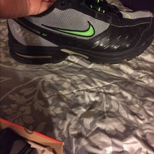 Black and green Nike