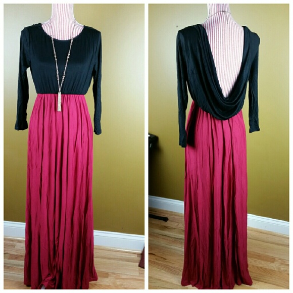 LAST ONE!! Black and Wine Maxi - Picture 2 of 2