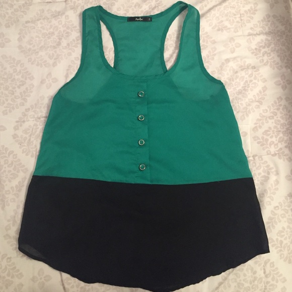 Papaya Color Block Shirt