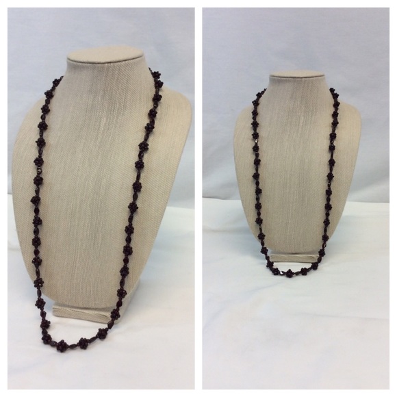 36" SOLID NATURAL GARNET NECKLACE