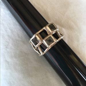 Sterling silver gemstone ring