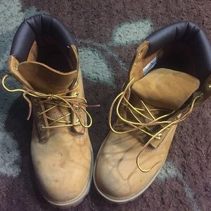 Construction color Timberland boots Size 6