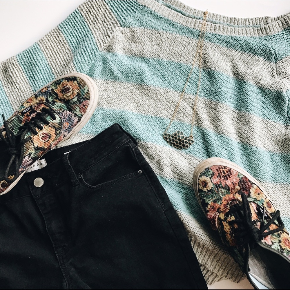 Cooperative Cropped Striped Sweater