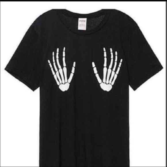 PINK Victoria's Secret Tops - Pink Halloween Shirt