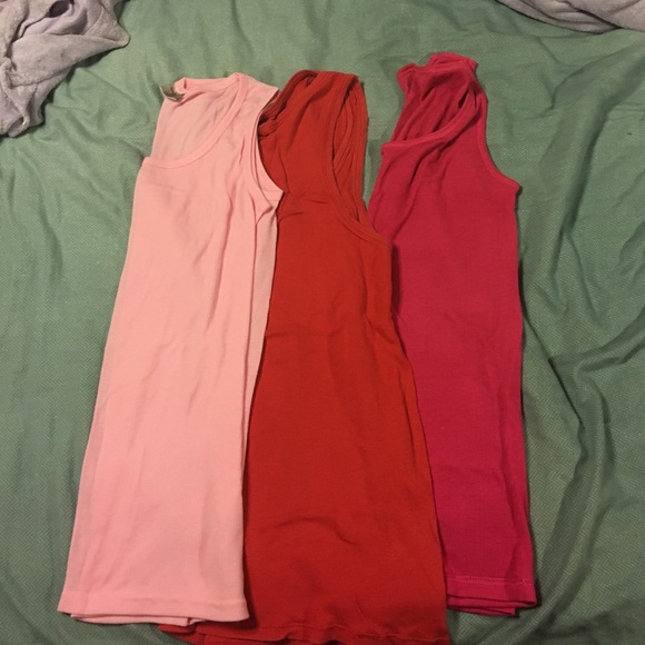 Set of 3 tank tops. Great for layering.