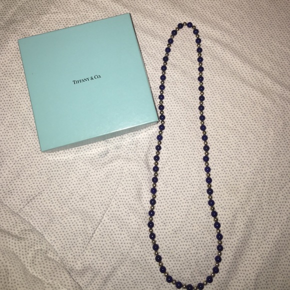 VINTAGE Tiffany &Co Lapis Lazuli & Silver Necklace