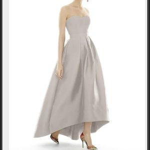 Gorgeous Alfred Sung Hi-Low Dress in Oyster