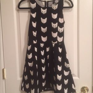 H&M Black and white cat dress