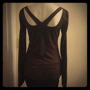 Hurley Brown Cross Back Long Sleeve