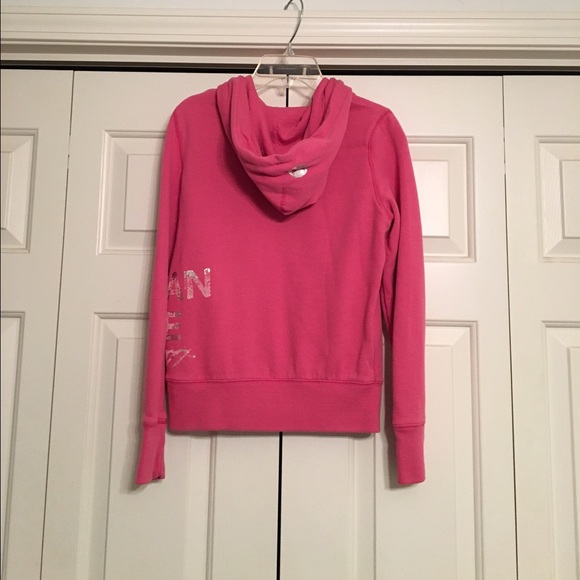 Ladies dark pink hoodie - Picture 2 of 2